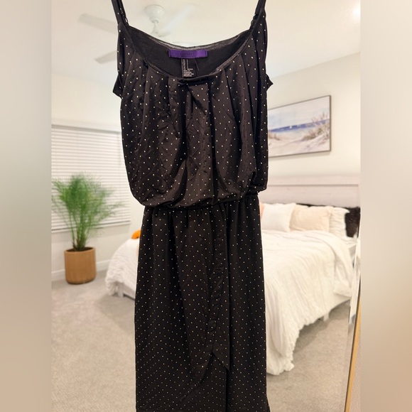 Forever 21 Dresses & Skirts - Forever 21 Black dress with dots  S